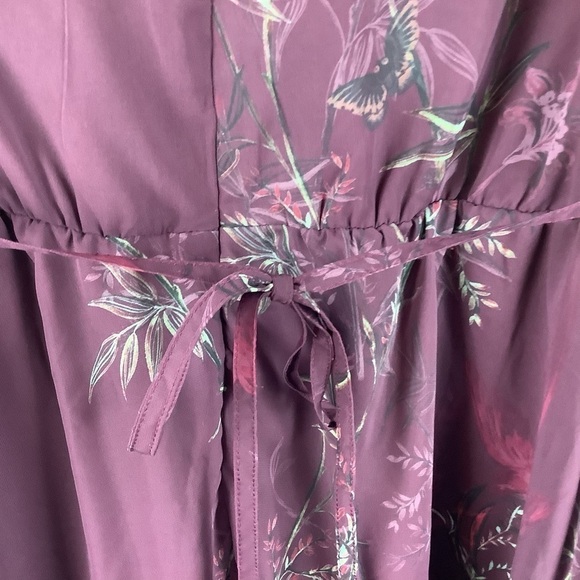 ASOS Hope & Ivy Long Sleeve Midi Maternity Dress with Crochet Trim - Picture 6 of 12